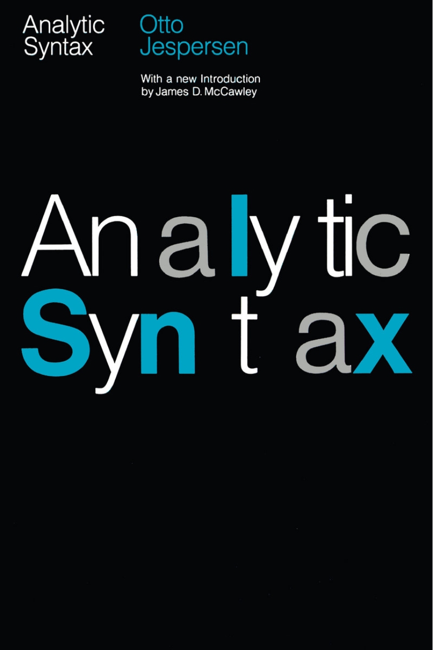 Analytic Syntax