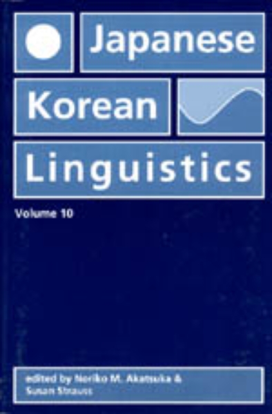Japanese/Korean Linguistics, Volume 10