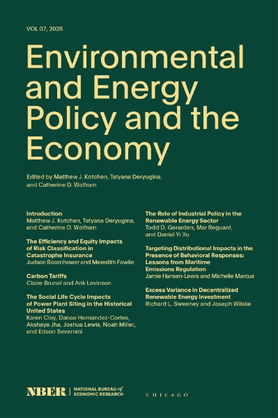 Environmental and Energy Policy and the Economy: Volume 7