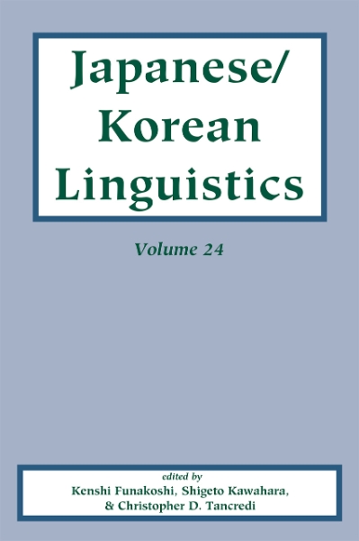Japanese/Korean Linguistics, Volume 24